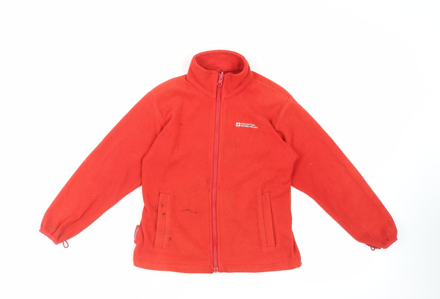 Mountain Warehouse Girls Red Polyester Full Zip Sweatshirt Size 7-8 Years Zip - Logo