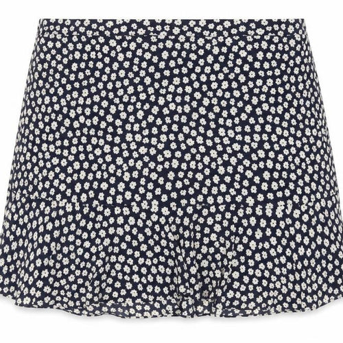 Marks and Spencer Womens Blue Floral Polyester Flare Skirt Size 18 Zip
