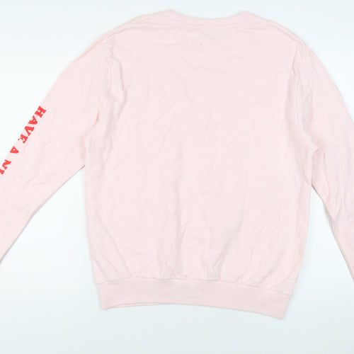 Disney Womens Pink Cotton Pullover Sweatshirt Size 12 Pullover - Minnie Mosue