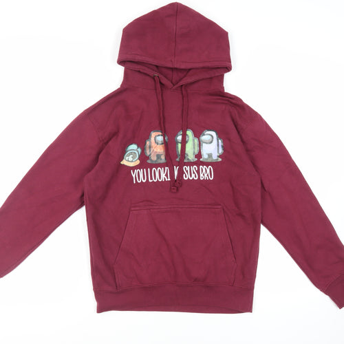 Among Us Girls Purple Cotton Pullover Hoodie Size 12-13 Years Pullover - Pockets