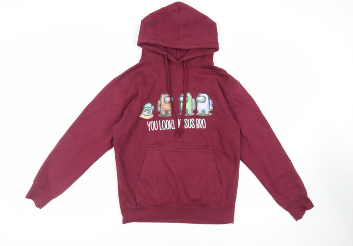 Among Us Girls Purple Cotton Pullover Hoodie Size 12-13 Years Pullover - Pockets