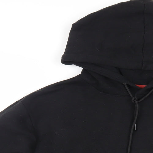 DFND Mens Black Cotton Pullover Hoodie Size L - Logo