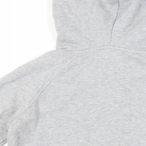 Jack Wills Womens Grey Cotton Full Zip Hoodie Size 6 Zip - Logo Pockets