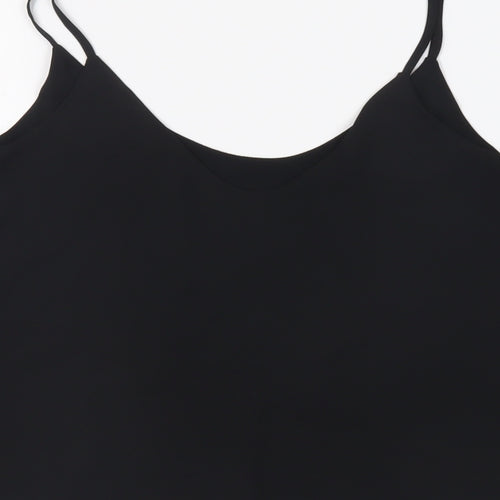 River Island Womens Black Polyester Camisole Tank Size 10 Scoop Neck