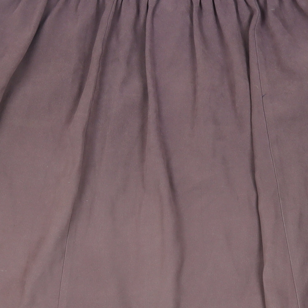 Rosy Womens Purple Polyester A-Line Skirt Size 20 - Elasticated Waist Embroidered