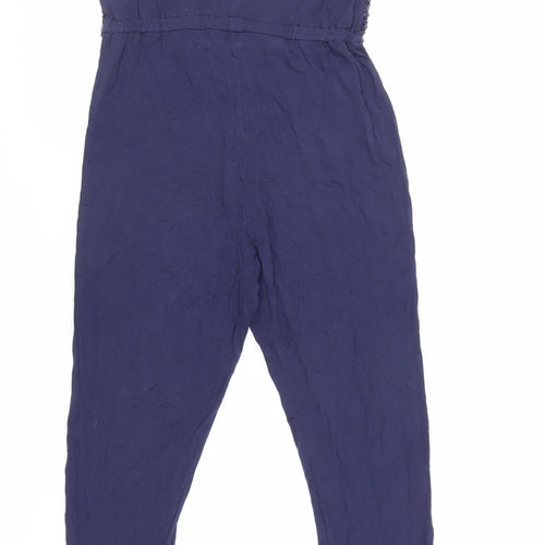 H&M Girls Blue Viscose Jumpsuit One-Piece Size 10-11 Years Zip - Sequin