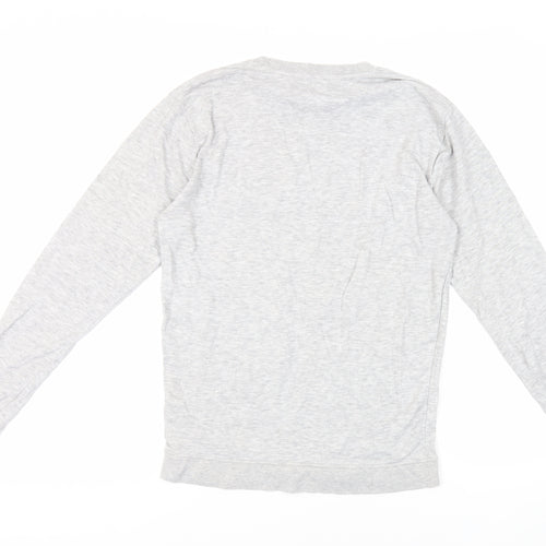 Brooklyn Mens Grey Cotton Pullover Sweatshirt Size S