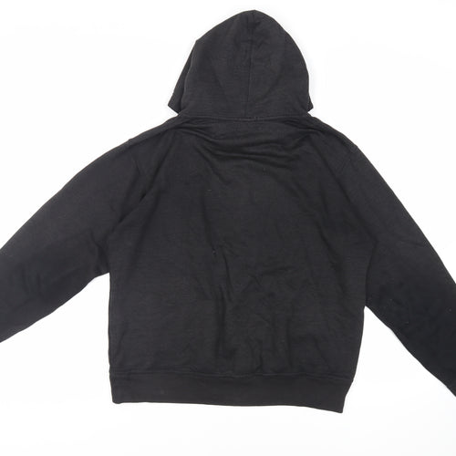 Henleys Mens Black Cotton Pullover Hoodie Size S - Logo
