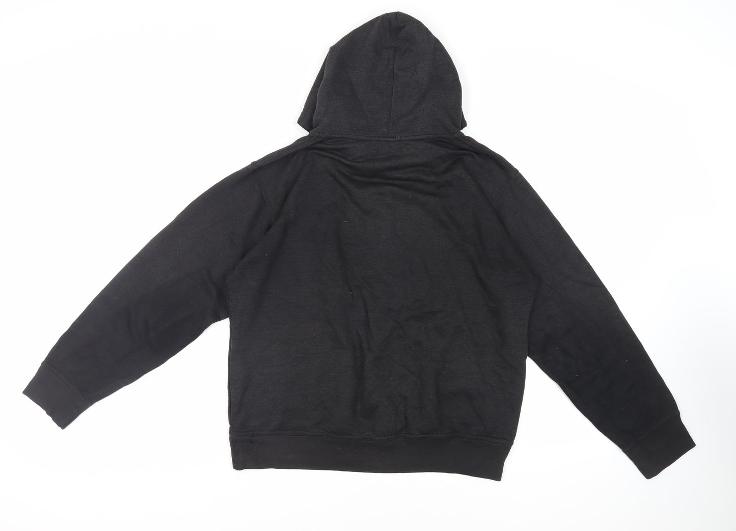 Henleys Mens Black Cotton Pullover Hoodie Size S - Logo