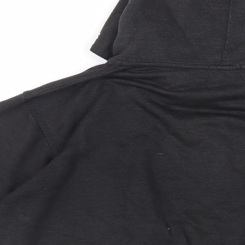 Henleys Mens Black Cotton Pullover Hoodie Size S - Logo