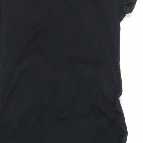 Isabel Womens Black Cotton T-Shirt Dress Size M Round Neck Pullover - Maternity