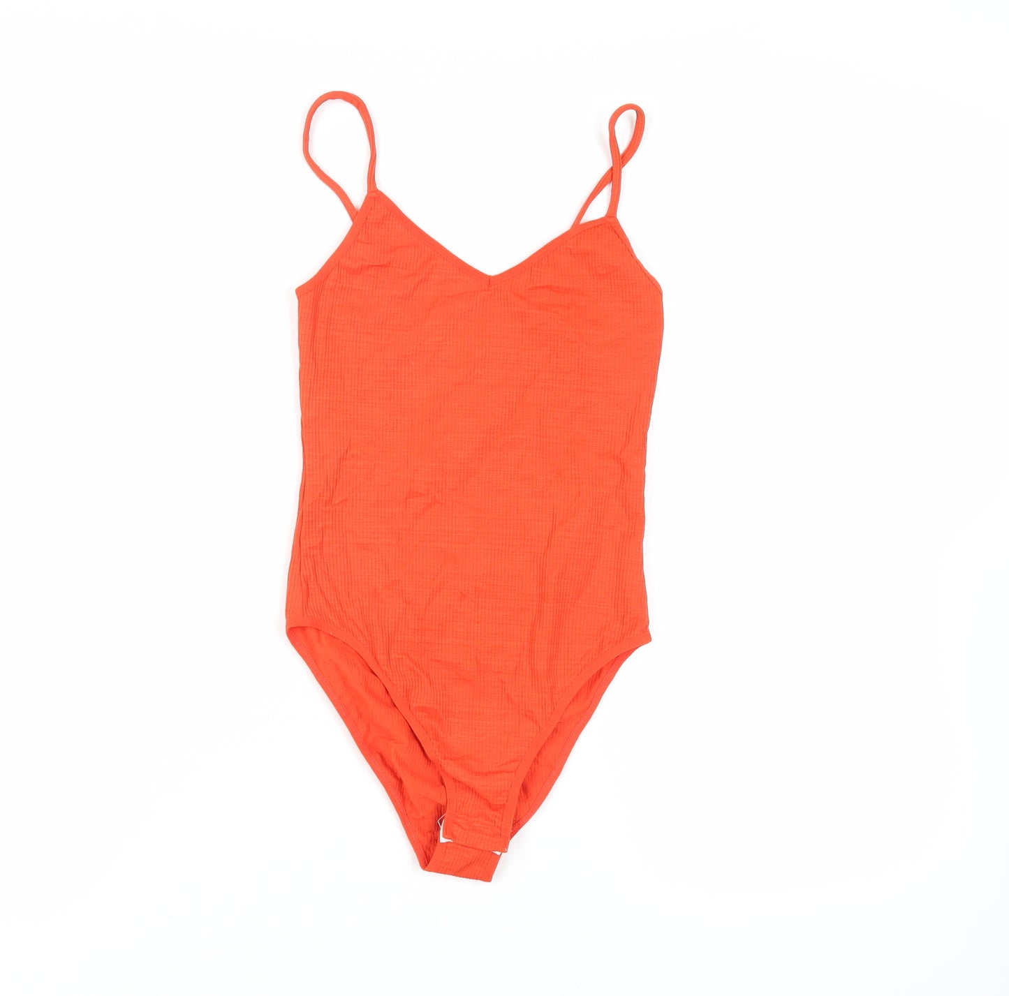 Topshop Womens Red Polyamide Bodysuit One-Piece Size 10 Snap