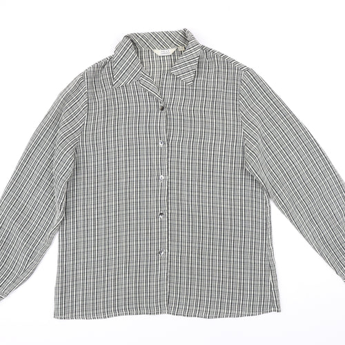 NEXT Womens Multicoloured Check Polyester Basic Blouse Size 12 Collared
