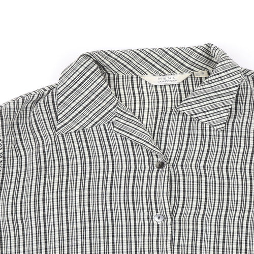 NEXT Womens Multicoloured Check Polyester Basic Blouse Size 12 Collared