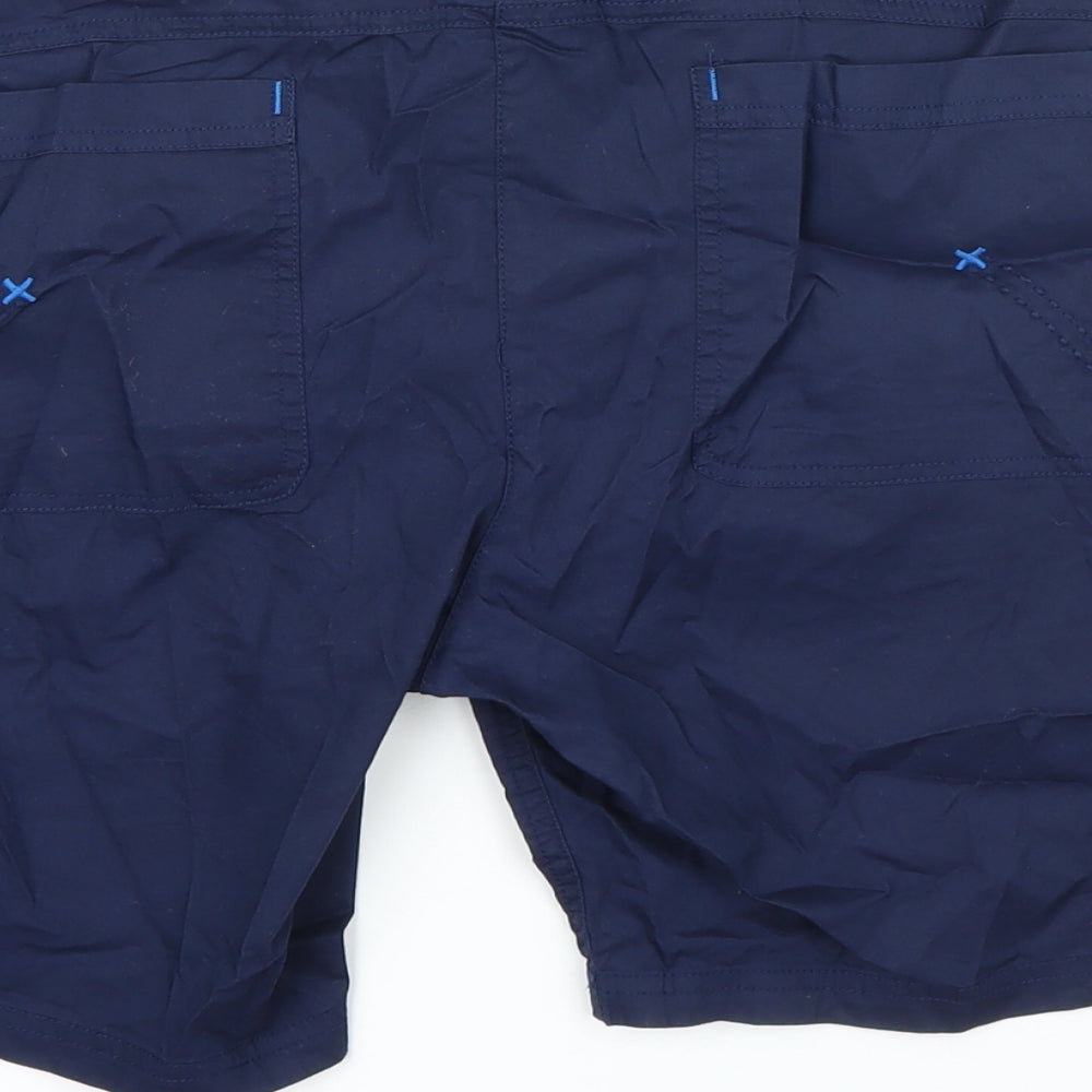 DECATHLON Womens Blue Polyester Blend Basic Shorts Size 16 Regular Zip