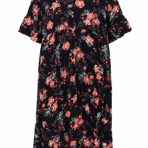 Castaluna Womens Multicoloured Floral Viscose Maxi Size 20 V-Neck - Cold Shoulder