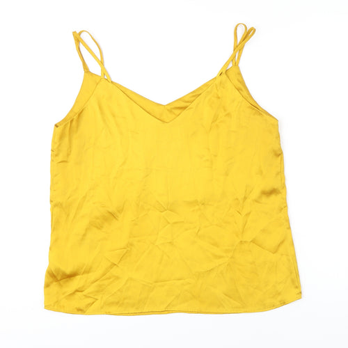 M&S Womens White Polyester Camisole Blouse Size 14 Sweetheart