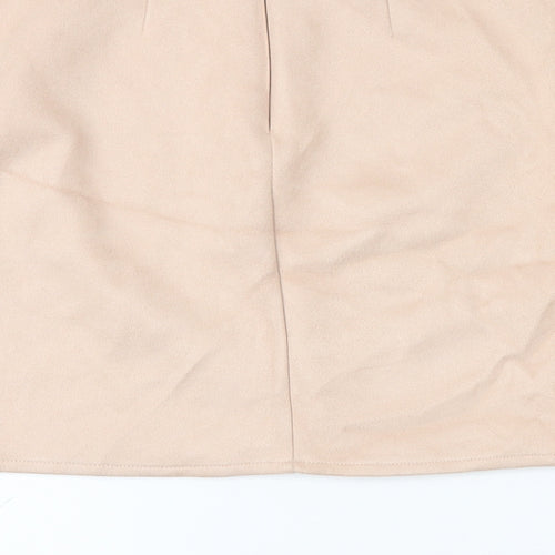 Lipsy Womens Pink Polyester Mini Skirt Size 5XL Zip - Suede effect