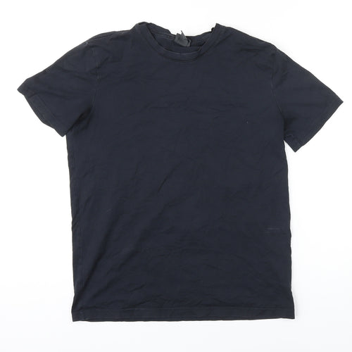 H&M Womens Black 100% Cotton Basic T-Shirt Size S Round Neck
