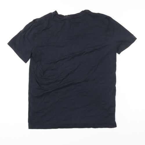 H&M Womens Black 100% Cotton Basic T-Shirt Size S Round Neck