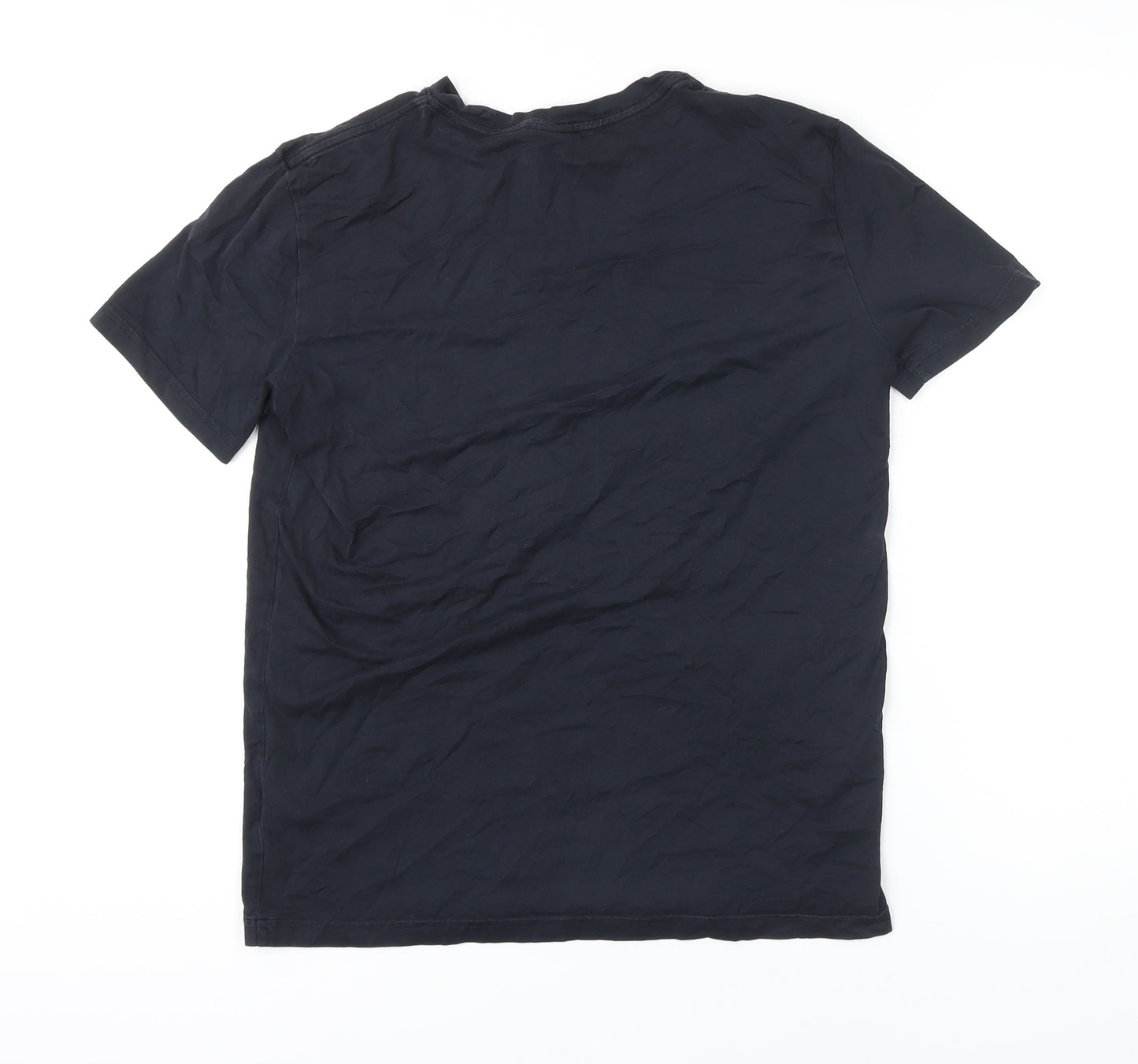 H&M Womens Black 100% Cotton Basic T-Shirt Size S Round Neck