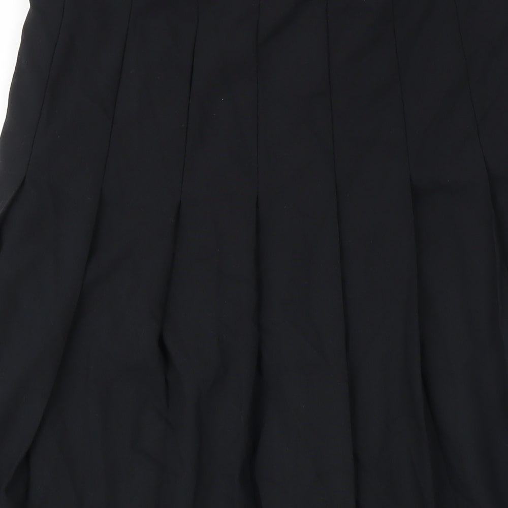 M&S Womens Black Polyester Pettiskirt Skirt Size 14 Zip