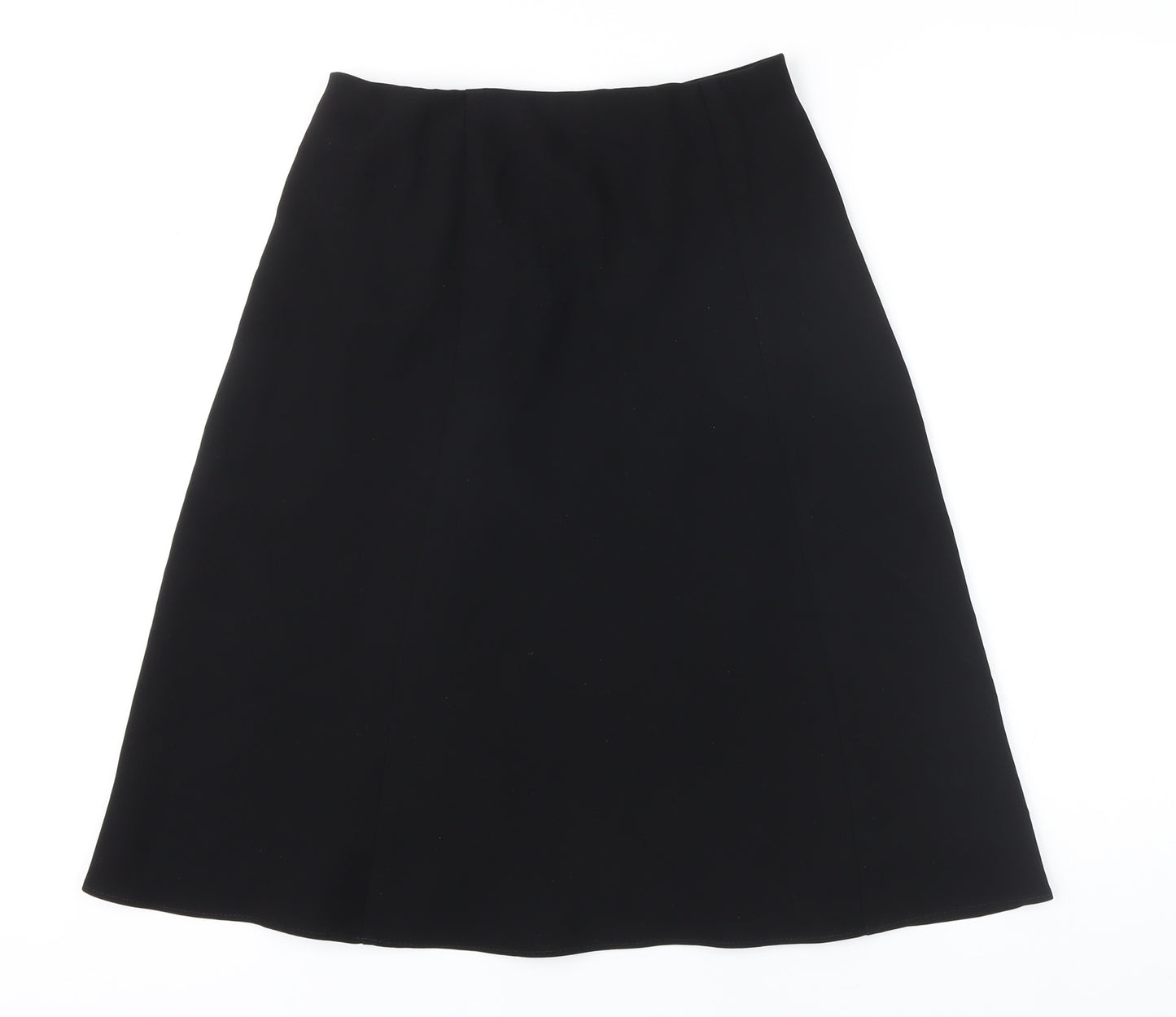 Marks and Spencer Womens Black Polyester A-Line Skirt Size 8