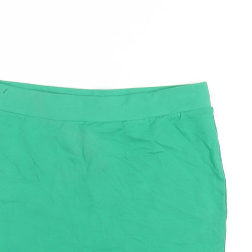 H&M Womens Green Cotton Mini Skirt Size S