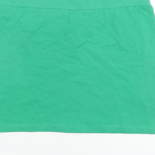 H&M Womens Green Cotton Mini Skirt Size S