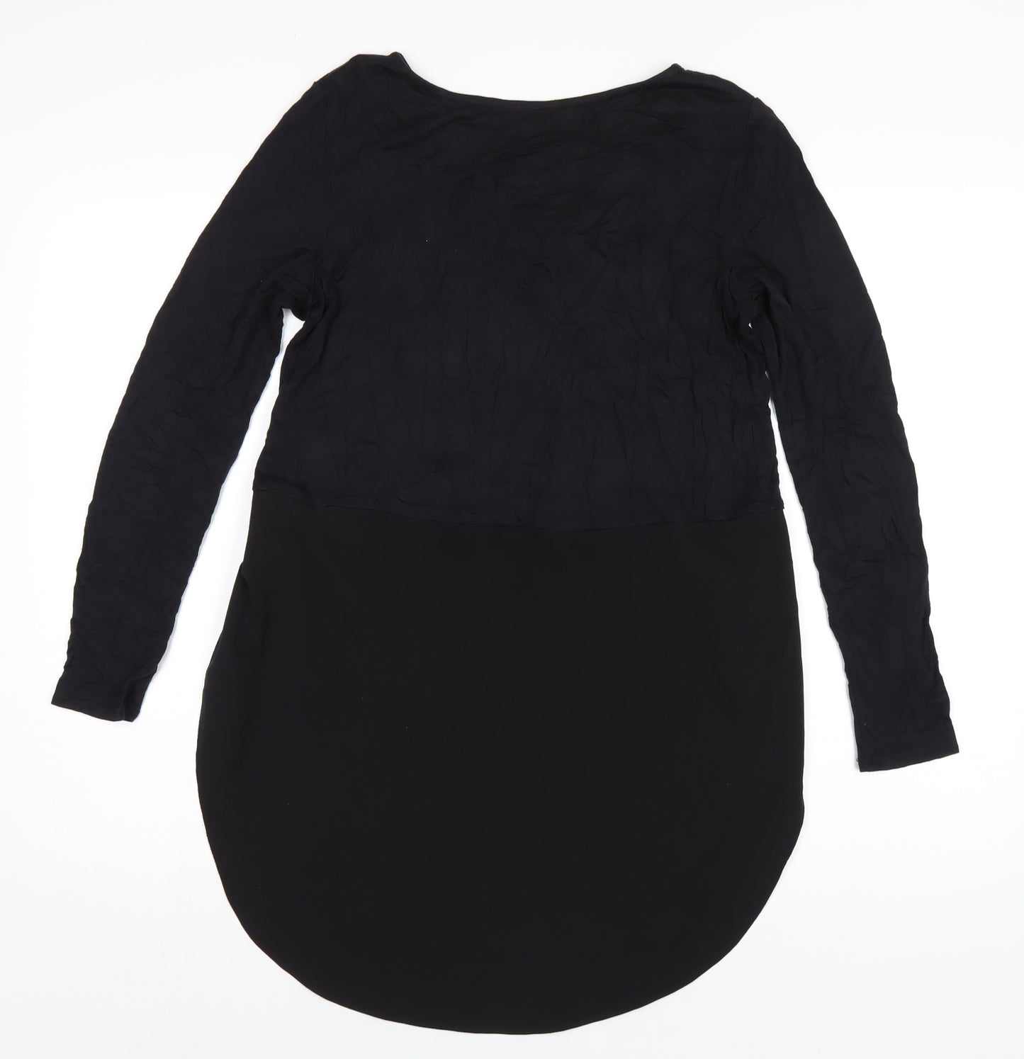 Phase Eight Womens Black Viscose A-Line Size 8 Round Neck Pullover