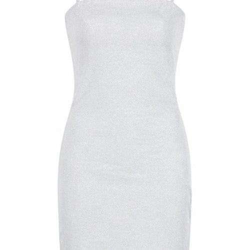 Forever 21 Womens Silver Polyester Bodycon Size S Square Neck Pullover
