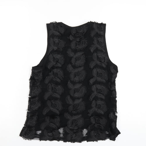 H&M Womens Black Polyester Basic Tank Size S Round Neck