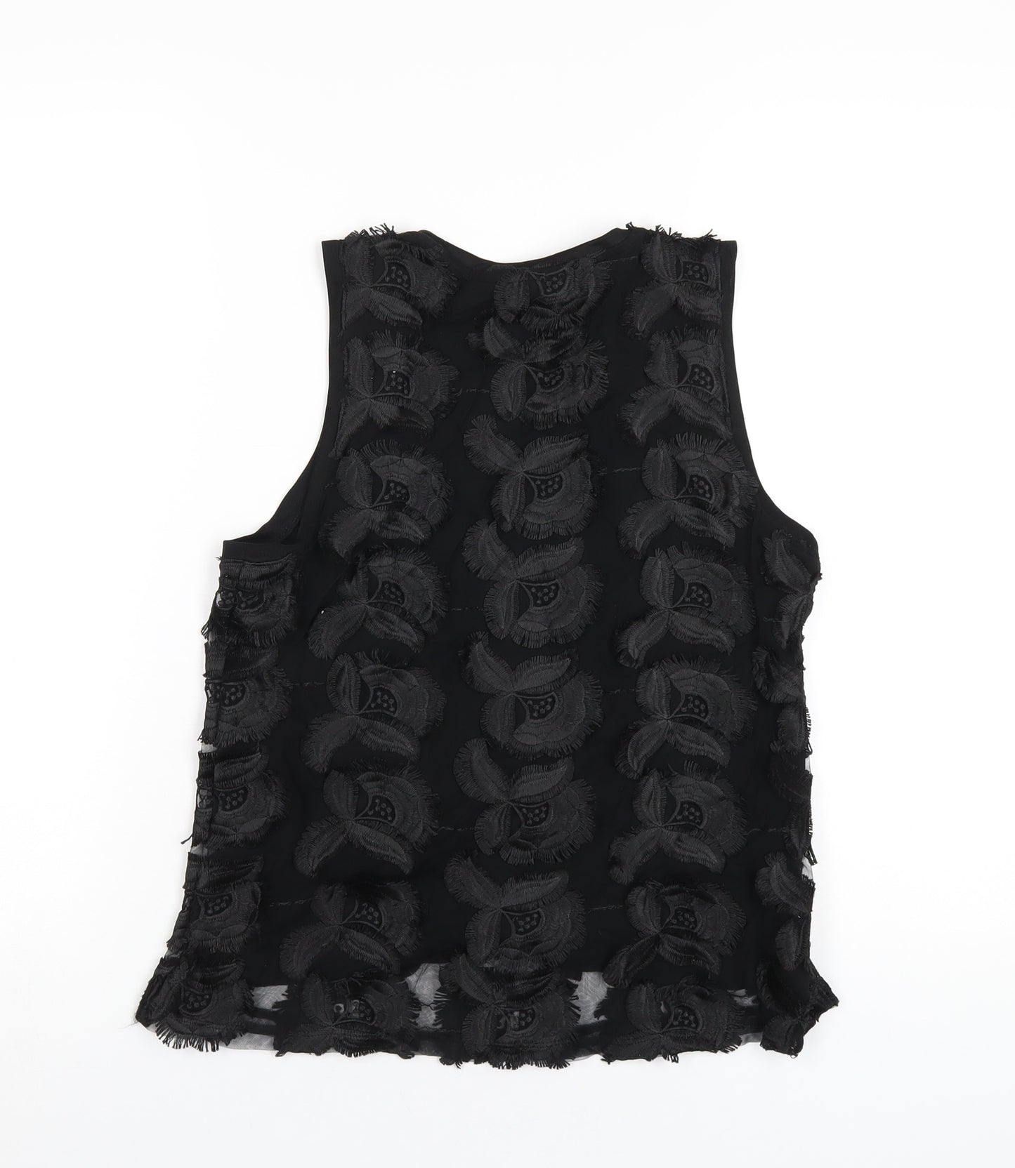 H&M Womens Black Polyester Basic Tank Size S Round Neck
