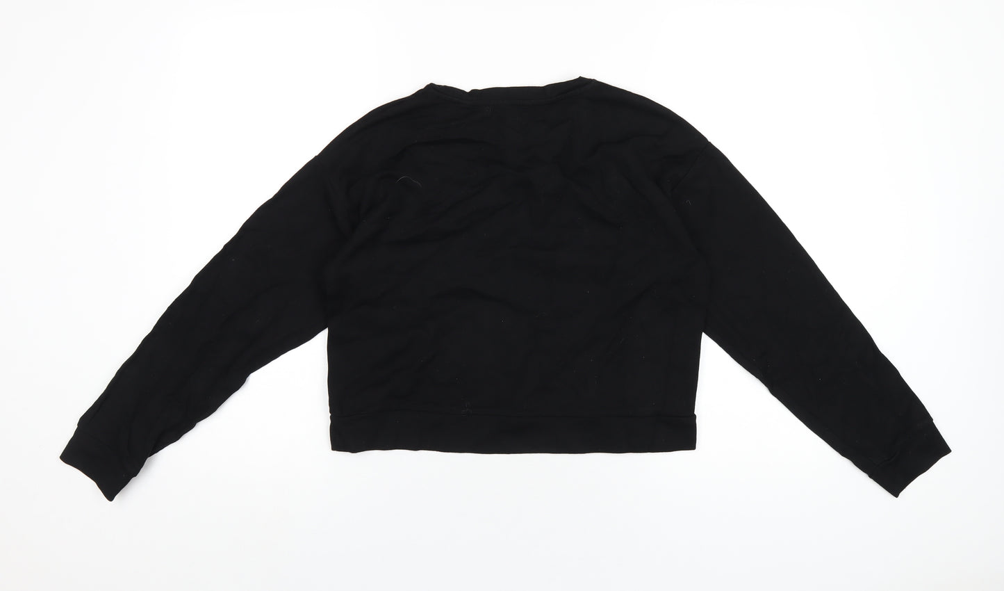 Jack Wills Womens Black Vinyl Pullover Sweatshirt Size 10 Pullover - Beaded