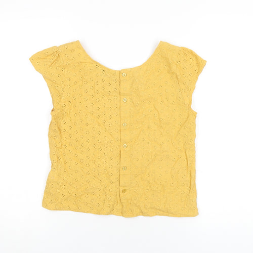 Princess Highway Womens Yellow Cotton Basic T-Shirt Size 8 Round Neck