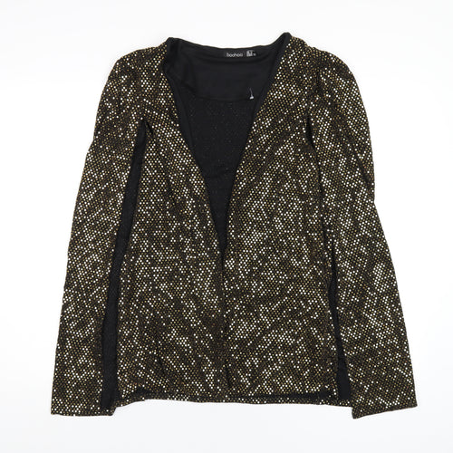 Boohoo Womens Gold Jacket Size 12
