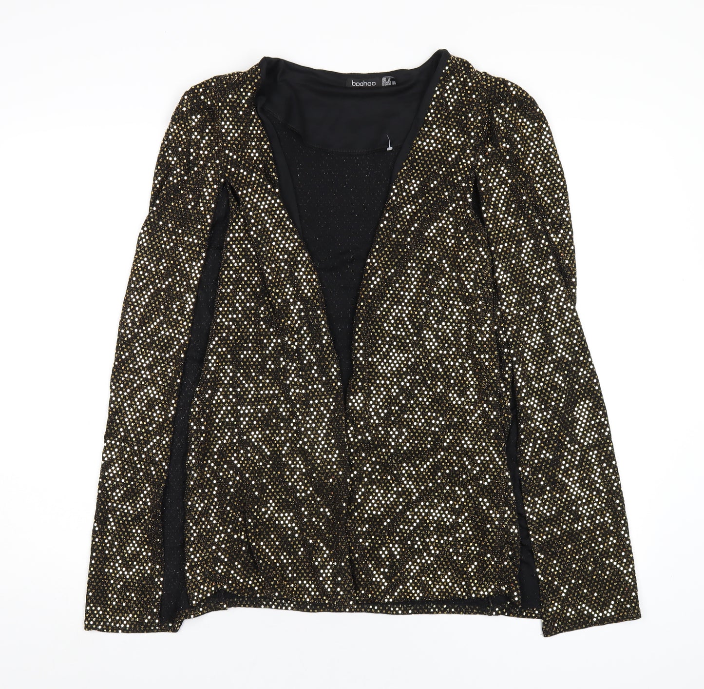 Boohoo Womens Gold Jacket Size 12