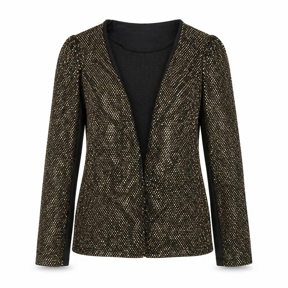 Boohoo Womens Gold Jacket Size 12