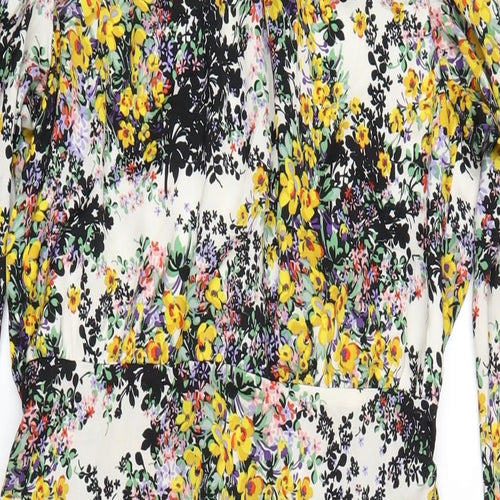 Topshop Womens Multicoloured Floral Polyester Maxi Size 10 Round Neck Pullover