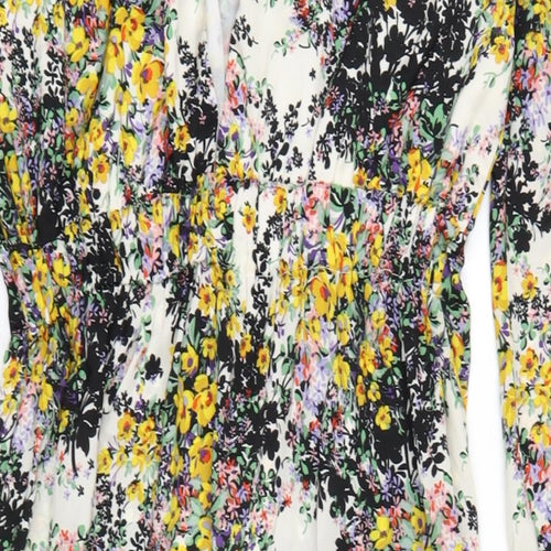 Topshop Womens Multicoloured Floral Polyester Maxi Size 10 Round Neck Pullover