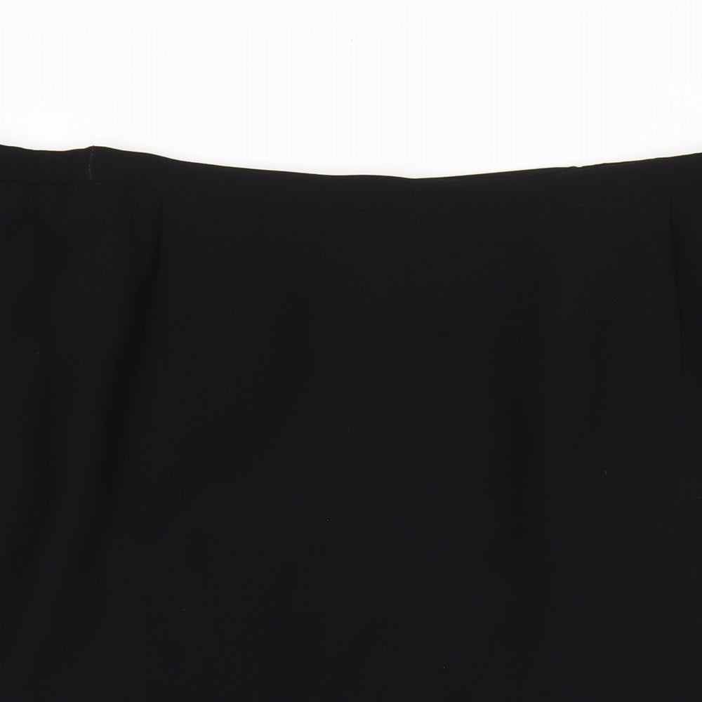 Ann Harvey Womens Black Polyester Straight & Pencil Skirt Size 22 Zip