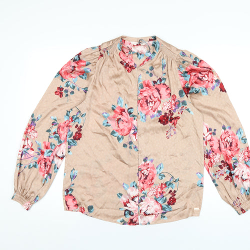 Marks and Spencer Womens Multicoloured Floral Polyester Top Pyjama Top Size 6 Button
