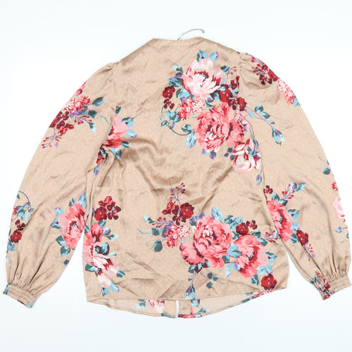 Marks and Spencer Womens Multicoloured Floral Polyester Top Pyjama Top Size 6 Button