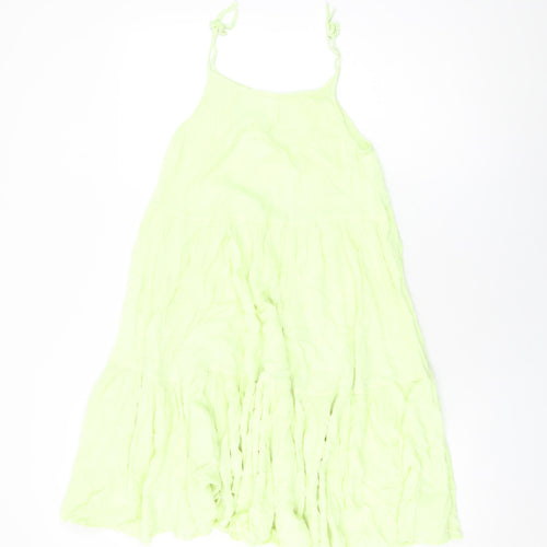 NEXT Girls Green Viscose Shift Size 14 Years Round Neck Pullover