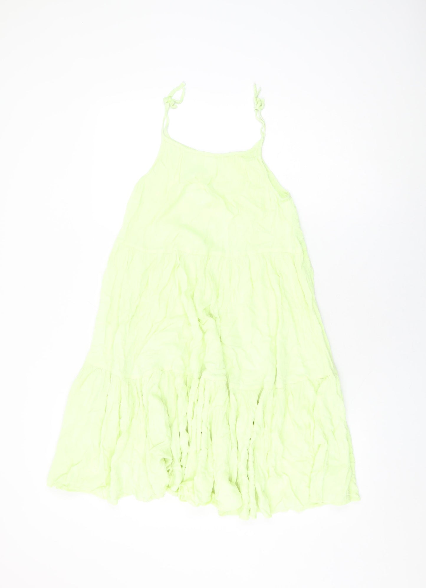 NEXT Girls Green Viscose Shift Size 14 Years Round Neck Pullover
