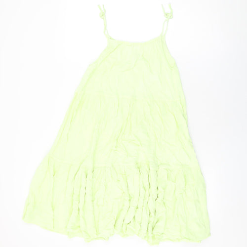 NEXT Girls Green Viscose Shift Size 14 Years Round Neck Pullover