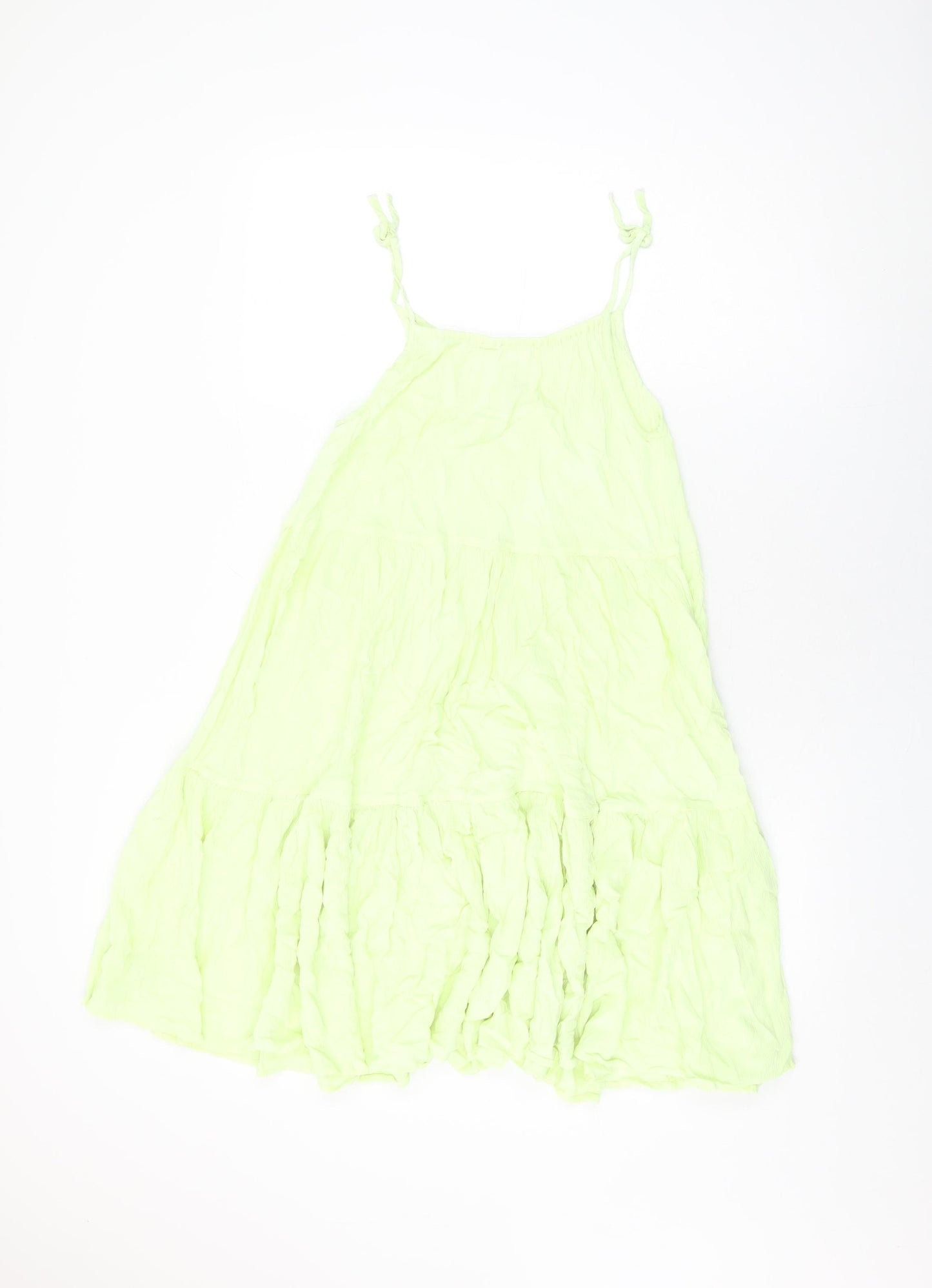 NEXT Girls Green Viscose Shift Size 14 Years Round Neck Pullover