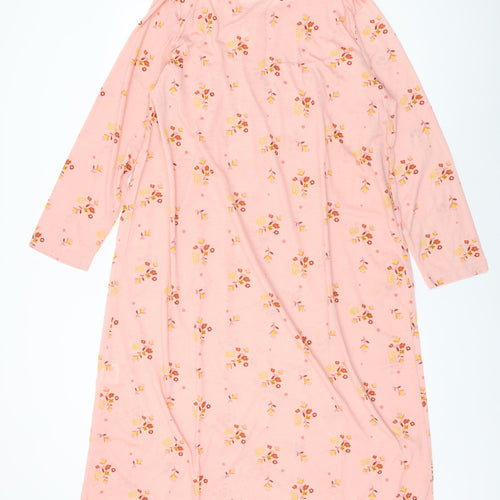 Afibel Womens Pink Floral Polyester Top Dress Size 14 Button