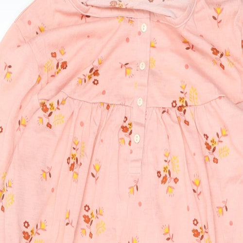 Afibel Womens Pink Floral Polyester Top Dress Size 14 Button