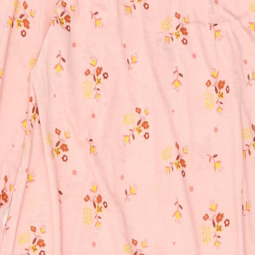 Afibel Womens Pink Floral Polyester Top Dress Size 14 Button